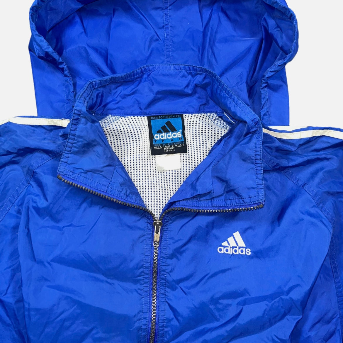 Chaqueta Adidas Cortavientos Azul Unisex Streetwear