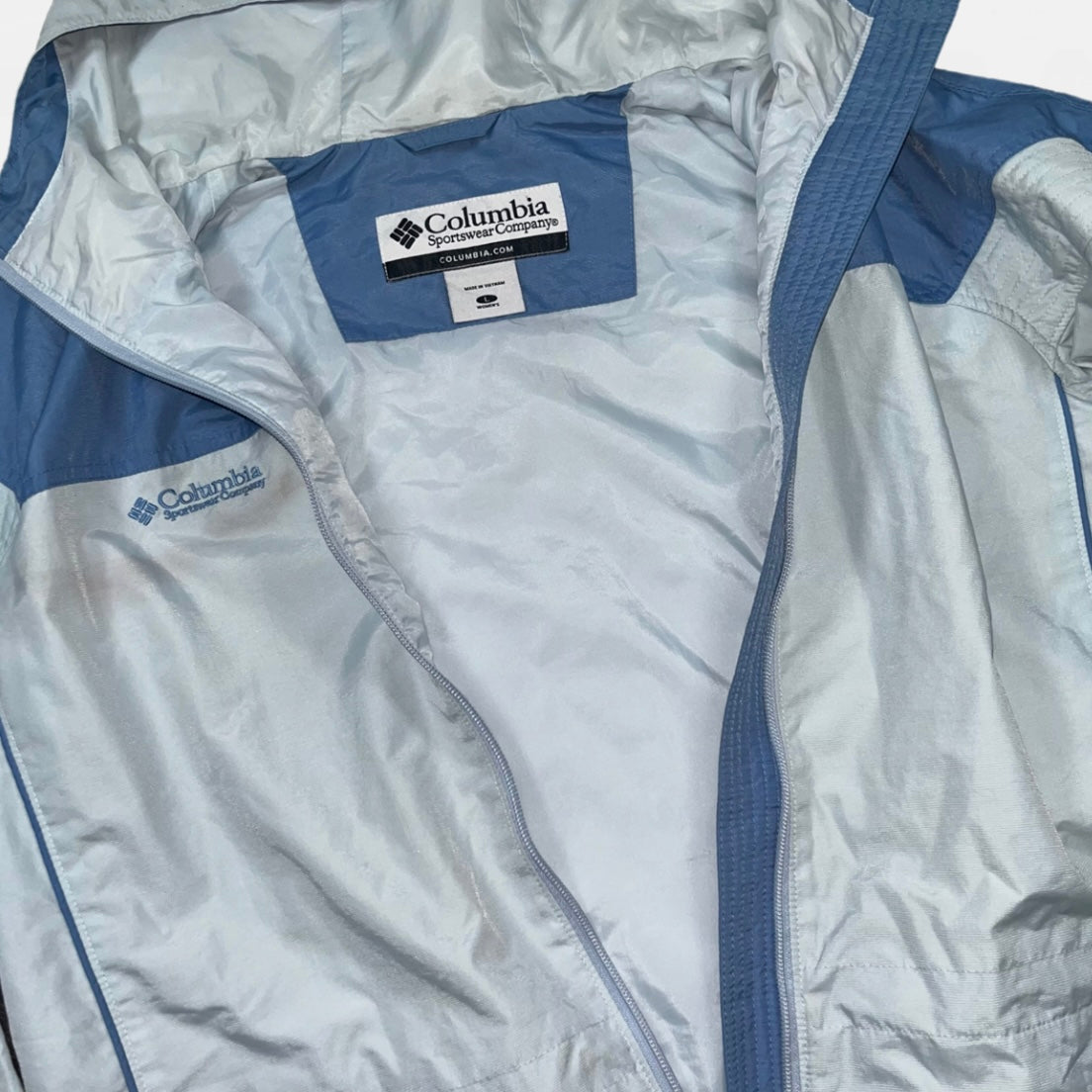 Chaqueta Columbia Azul Mujer Vintage Retro