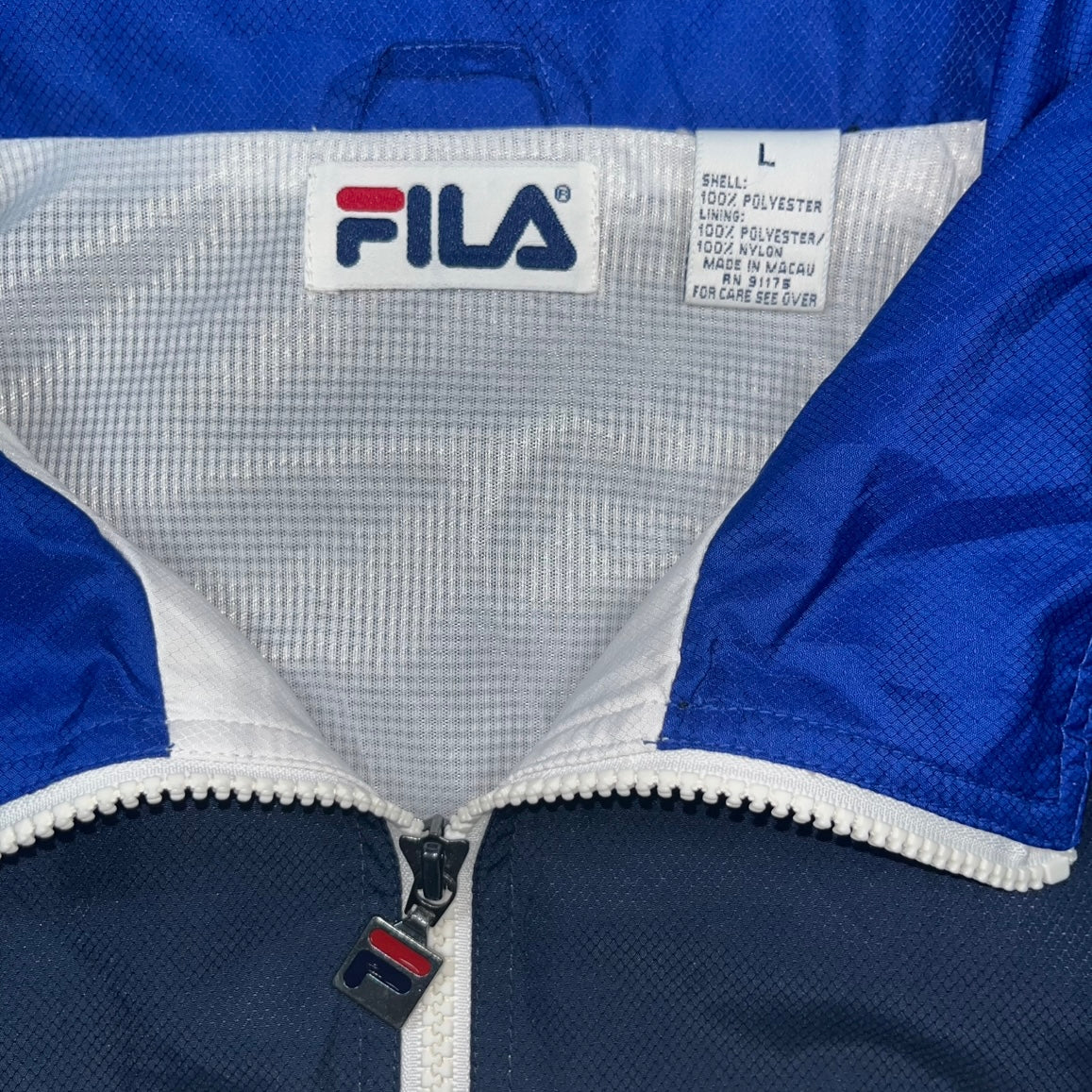 Chaqueta Fila Blanca/Azul Streetwear