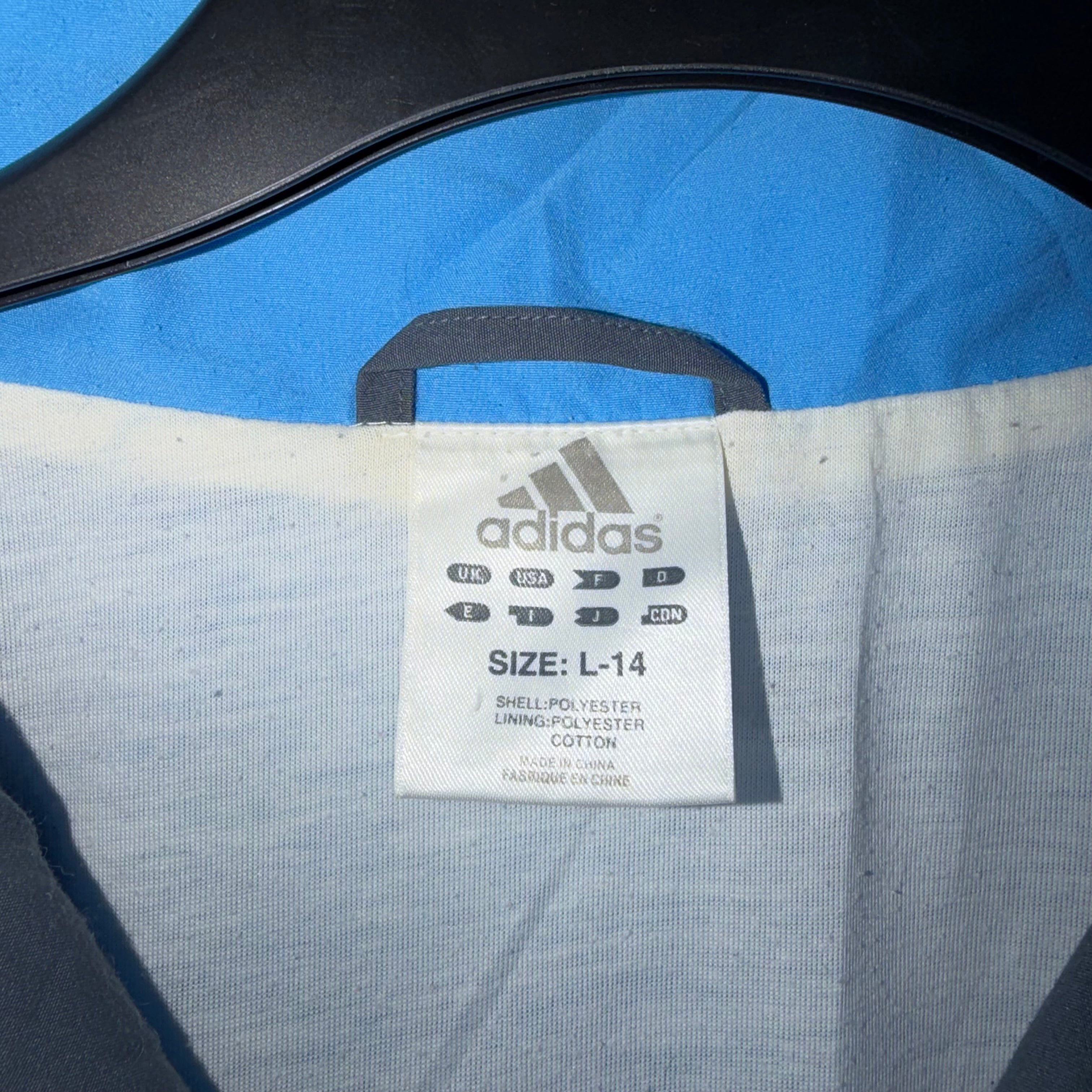 Chaqueta Adidas Azul&Gris&Blanca Unisex
