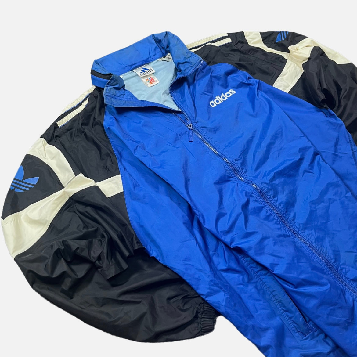 Track Jacket Adidas Azul&Blanca&Negra Unisex Streetwear