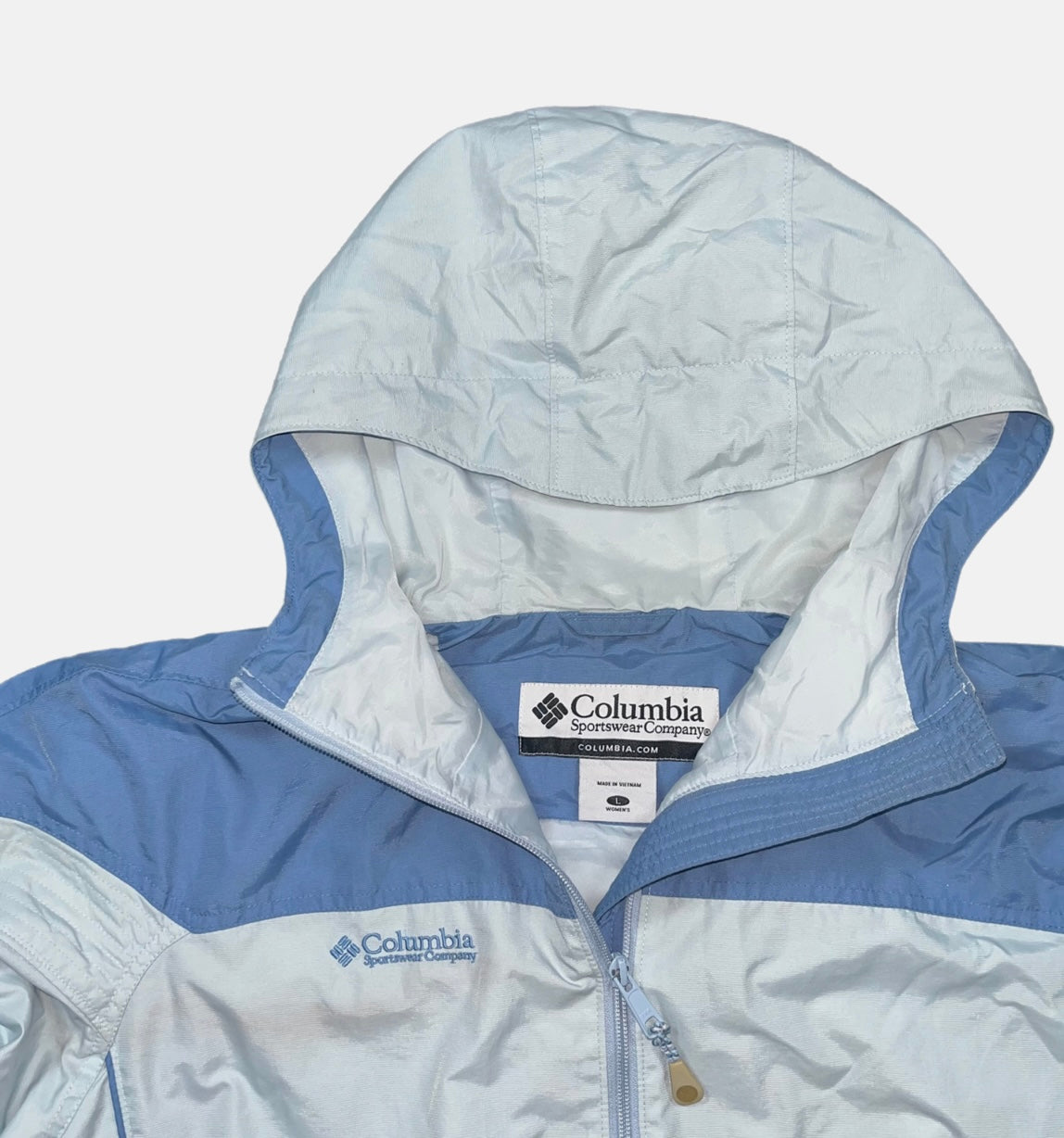 Chaqueta Columbia Azul Mujer Vintage Retro
