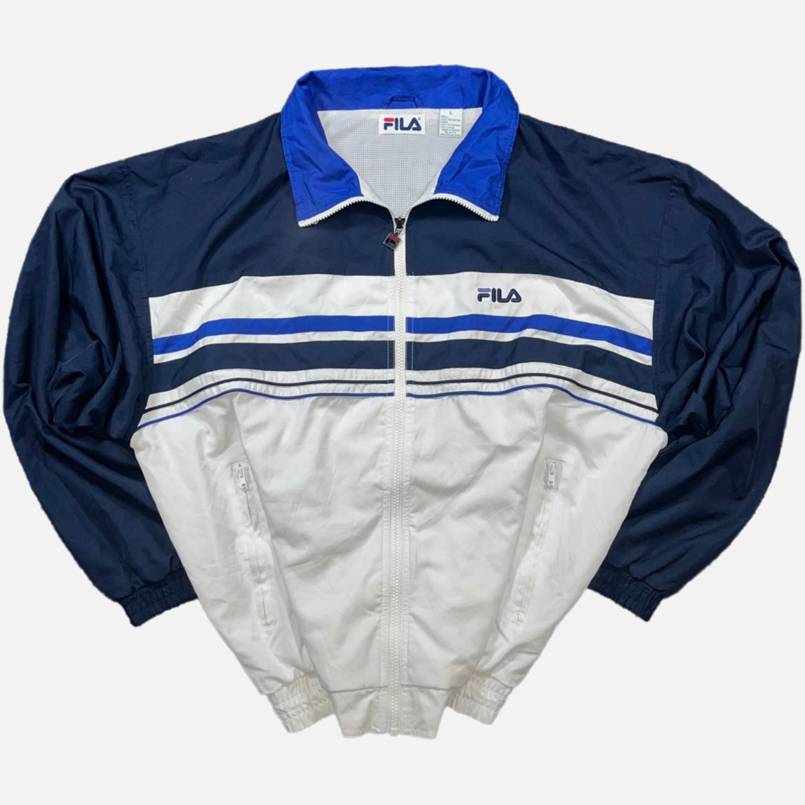 Chaqueta Fila Blanca/Azul Streetwear