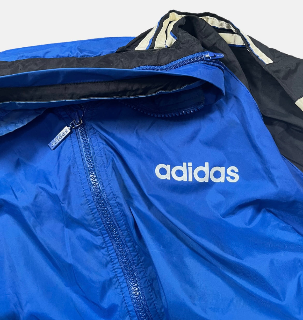 Track Jacket Adidas Azul&Blanca&Negra Unisex Streetwear