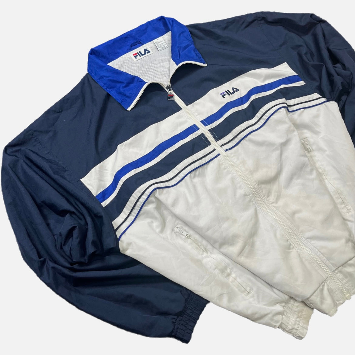 Chaqueta Fila Blanca/Azul Streetwear