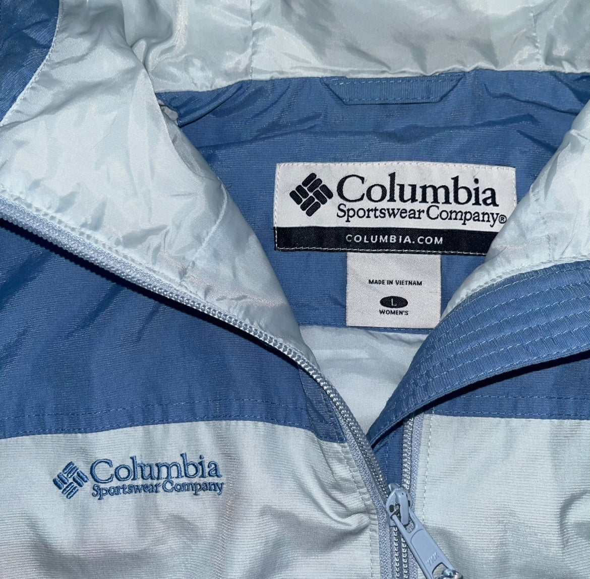 Chaqueta Columbia Azul Mujer Vintage Retro