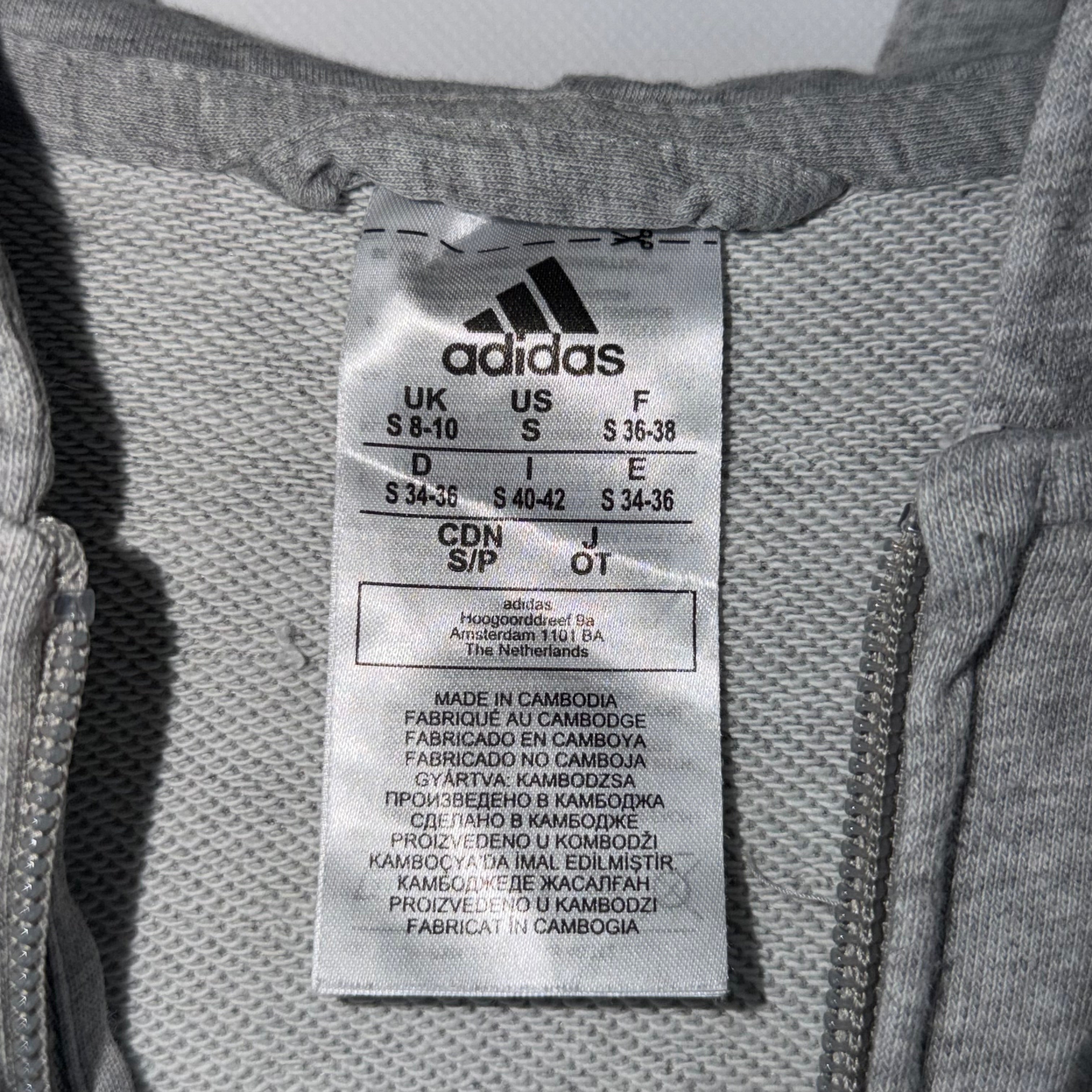 Chaqueta Adidas Gris&Blanco Unisex