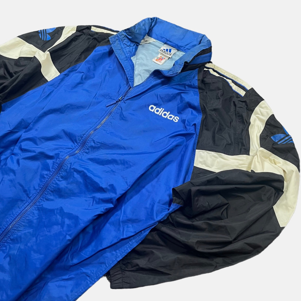 Track Jacket Adidas Azul&Blanca&Negra Unisex Streetwear