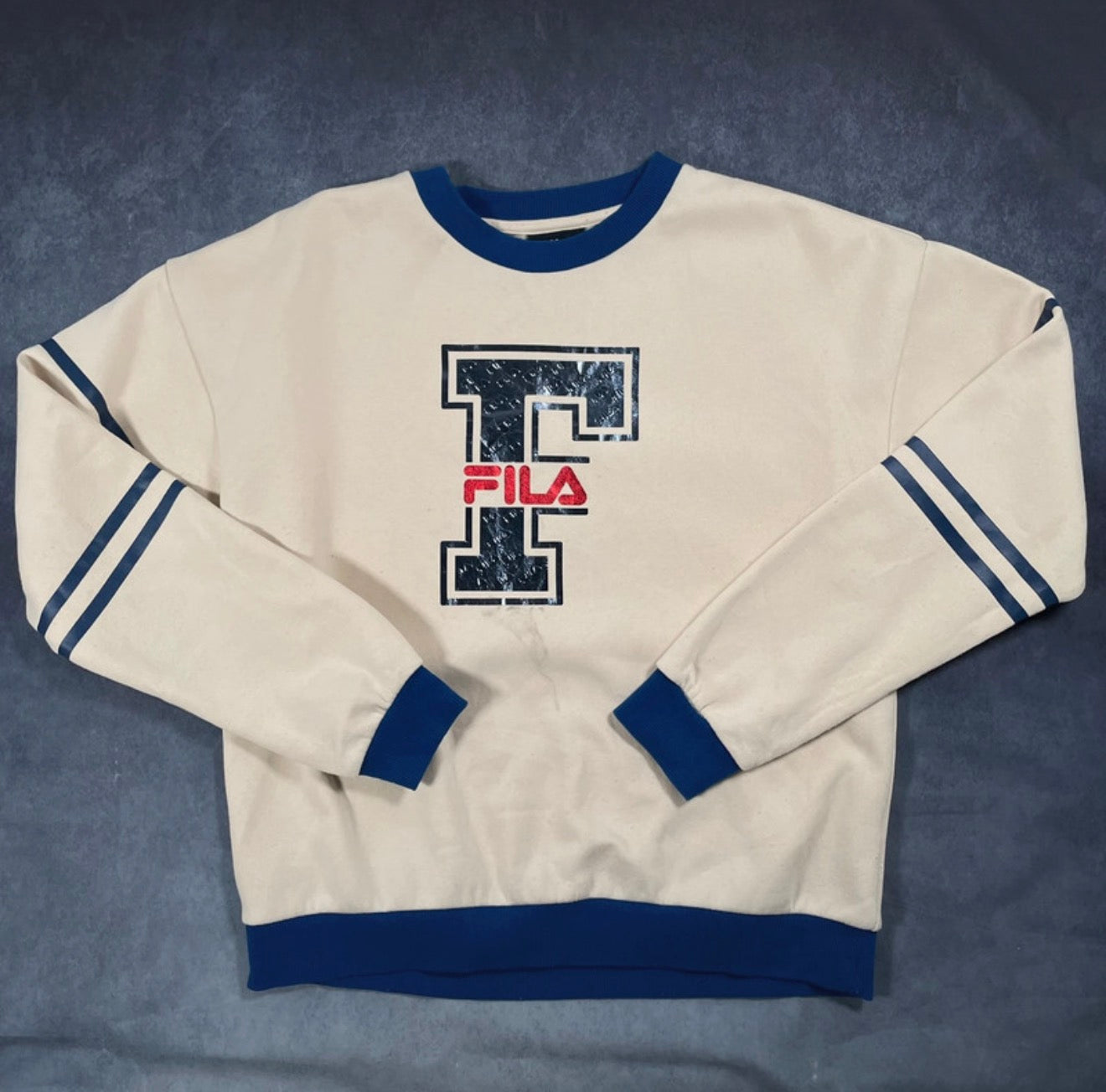 Sudadera Fila Beige&Azul Mujer